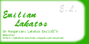 emilian lakatos business card